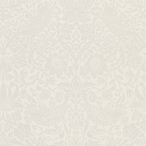 Morris & Co Pure Strawberry Thief Oyster & Chalk Wallpaper