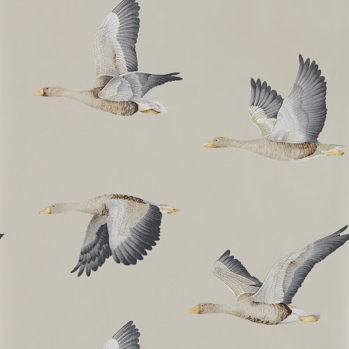 Sanderson Elysian Geese Gilver Wallpaper 216611