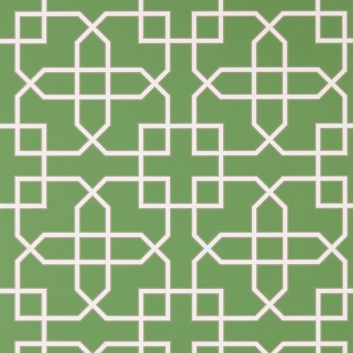 Sanderson Hampton Trellis Botanical Green Wallpaper 216660