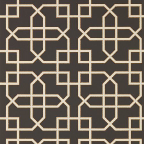 Sanderson Hampton Trellis Charcoal Wallpaper 216662