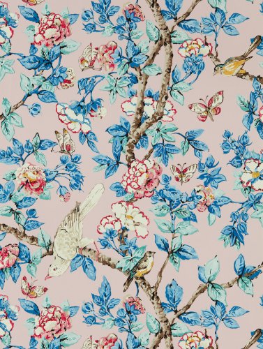 Sanderson Caverley Rose/French Blue Wallpaper 217035