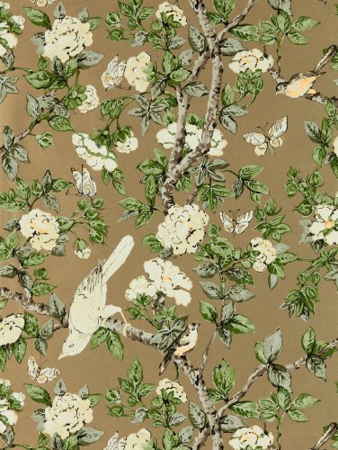 Sanderson Caverley Gold Metallic/Gardenia Green Wallpaper 217036