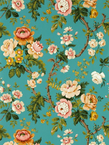 Sanderson Hykenham High Sea/Ginger Wallpaper 217041