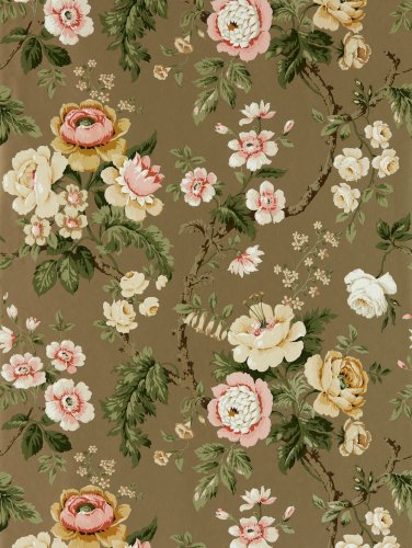 Sanderson Hykenham Gold Metallic/Rose Wallpaper 217042