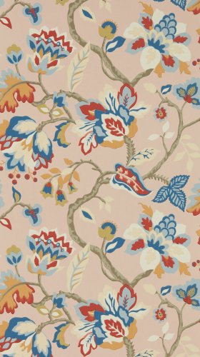 Sanderson Amanpuri Salmon/Dove Blue Wallpaper 217043