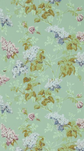 Sanderson Sommerville Mint/Plum Wallpaper 217049