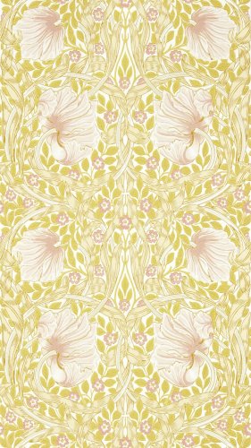 Morris & Co Pimpernel Sunflower & Pink Wallpaper Long
