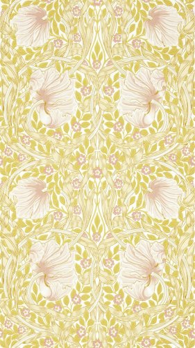 Morris & Co Pimpernel Sunflower & Pink Wallpaper Long