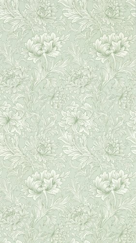 Morris & Co Chrysanthemum Toile Willow Wallpaper Long
