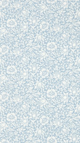 Morris & Co Mallow Powder Blue Wallpaper Long