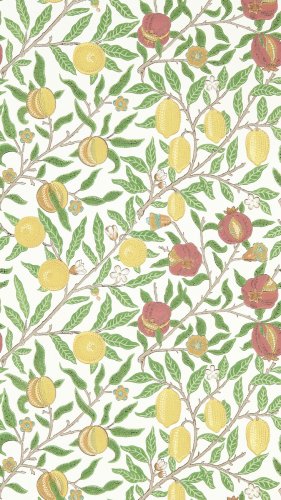 Morris & Co Fruit Leaf Green & Madder Wallpaper Long