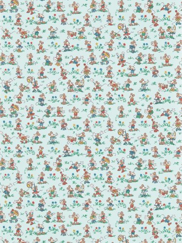 Sanderson Mickey & Minnie Bonbon Blue Wallpaper Long