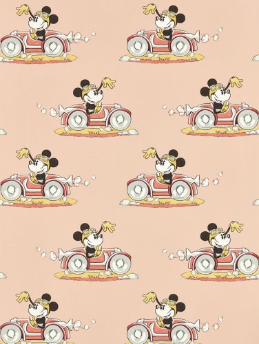 Sanderson Minnie On The Move Candy Floss Wallpaper Long
