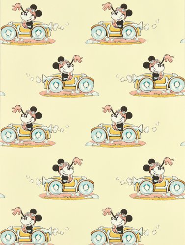 Sanderson Minnie On The Move Sherbet Wallpaper Long