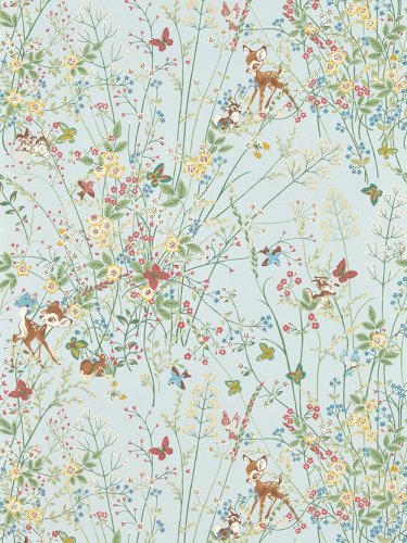 Sanderson Bambi Sea Salt Wallpaper Long