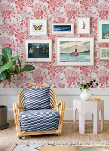 A Street Prints Irina Coral Wallpaper Room 2