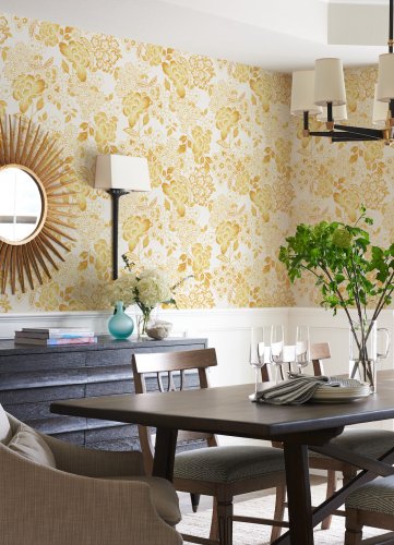 A Street Prints Irina Yellow Wallpaper Room