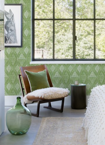 A Street Prints Grady Green Wallpaper Room