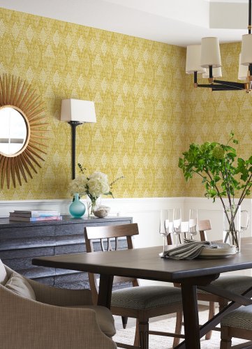 A Street Prints Grady Yellow Wallpaper Room