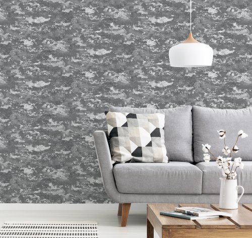 Arthouse Patina Grey/Silver Wallpaper