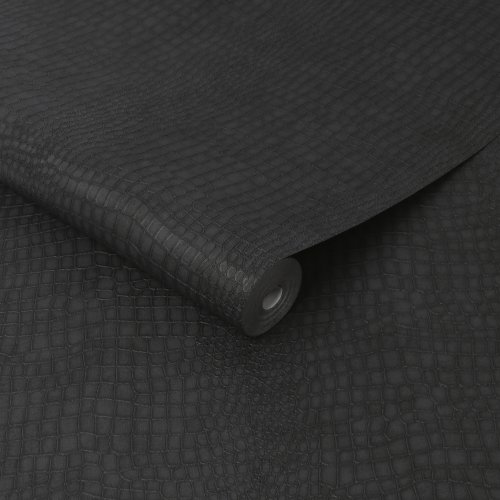 Superfresco Easy Crocodile Black Wallpaper 32-659