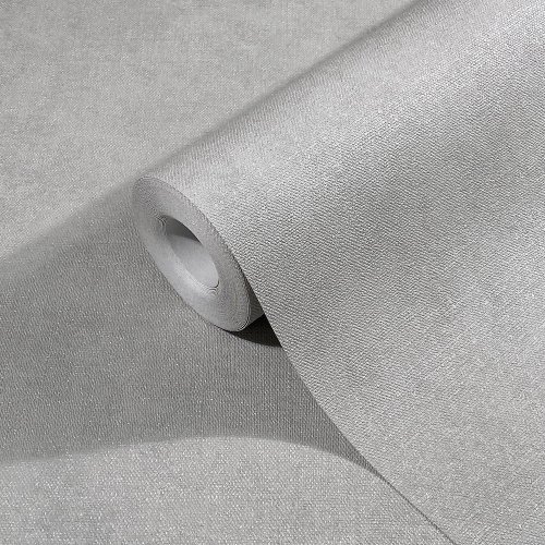 Galerie Flora Plain Silver & Grey Wallpaper Roll