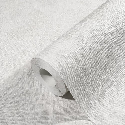 Galerie Flora Plain Silver & Grey Wallpaper Roll