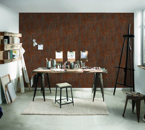 AS Creation Industrial Loft Wall Copper Wallpaper Room