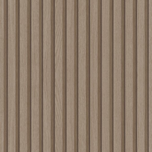 Galerie Eden Wood Stripe Warm Brown Wallpaper