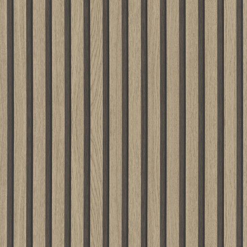 Galerie Eden Wood Stripe Brown/Black Wallpaper