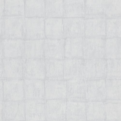 Subtle blue and grey tile-patterned wallpaper from Galerie Eden for modern interiors.
