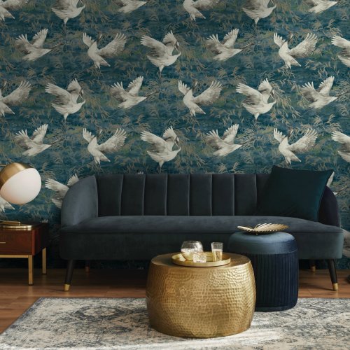 Holden Decor Sarus Teal Wallpaper 36103