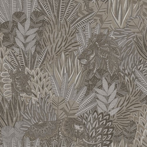 Holden Decor Rainforest Charcoal Wallpaper 36162