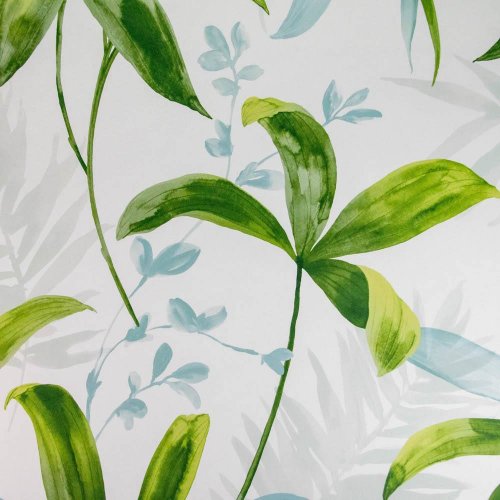 AS Creation Jungle Leaves White Wallpaper 377041