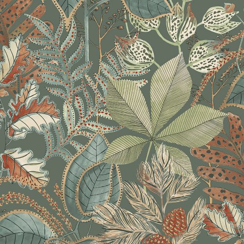 Belgravia Decor Eden Leaf Green Wallpaper 3781