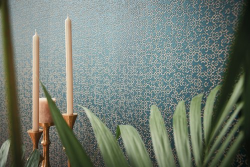 Living Walls Marrakech Trellis Deep Teal Wallpaper