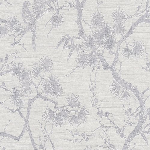 Living Walls Mio Tokyo Blossom Tree Ivory/Silver Wallpaper 378673