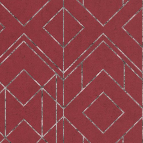 Living Walls New York Geo Red Wallpaper 378692