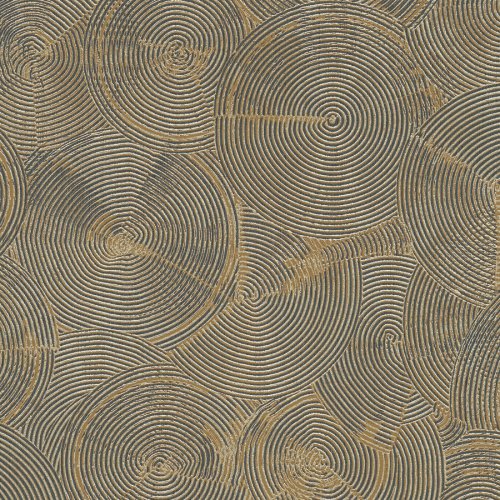 Living Walls Cape Town Metallic Circles Gold Wallpaper 379003