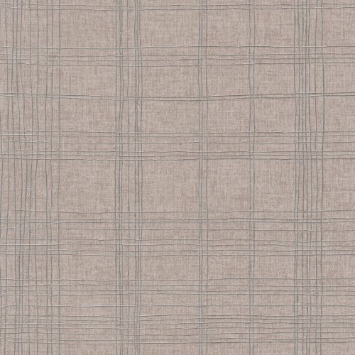 Living Walls New York Check Taupe/Silver Wallpaper 379192