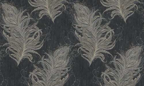AS Creation Mata Hari Feather Black Wallpaper 380094