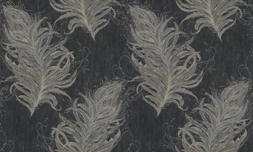 AS Creation Mata Hari Feather Black Wallpaper 380094