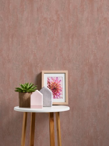 AS Creation Industrial Loft Wall Pink and Silver Wallpaper Room 2