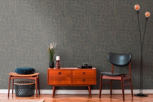 AS Creation Distressed Linen Bronze Wallpaper 385961