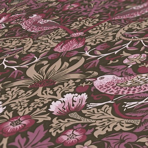 AS Creation Vintage Country Garden Plum Wallpaper Close Up