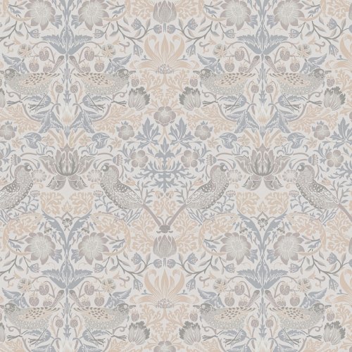 AS Creation Vintage Country Garden Grey & Soft Peach Wallpaper