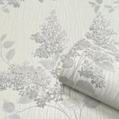 Belgravia Decor Tiffany Fiore Soft Silver Wallpaper GB41312