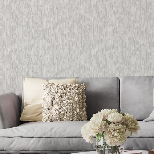 Belgravia Decor Tiffany Texture Soft Silver Wallpaper GB41316