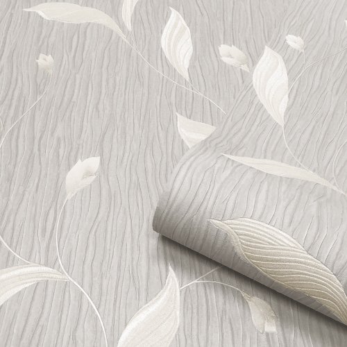 Belgravia Decor Tiffany Trail Soft Silver Wallpaper GB41319