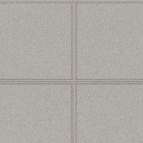 Rasch Faux Leather Grey Panel Wallpaper 419009